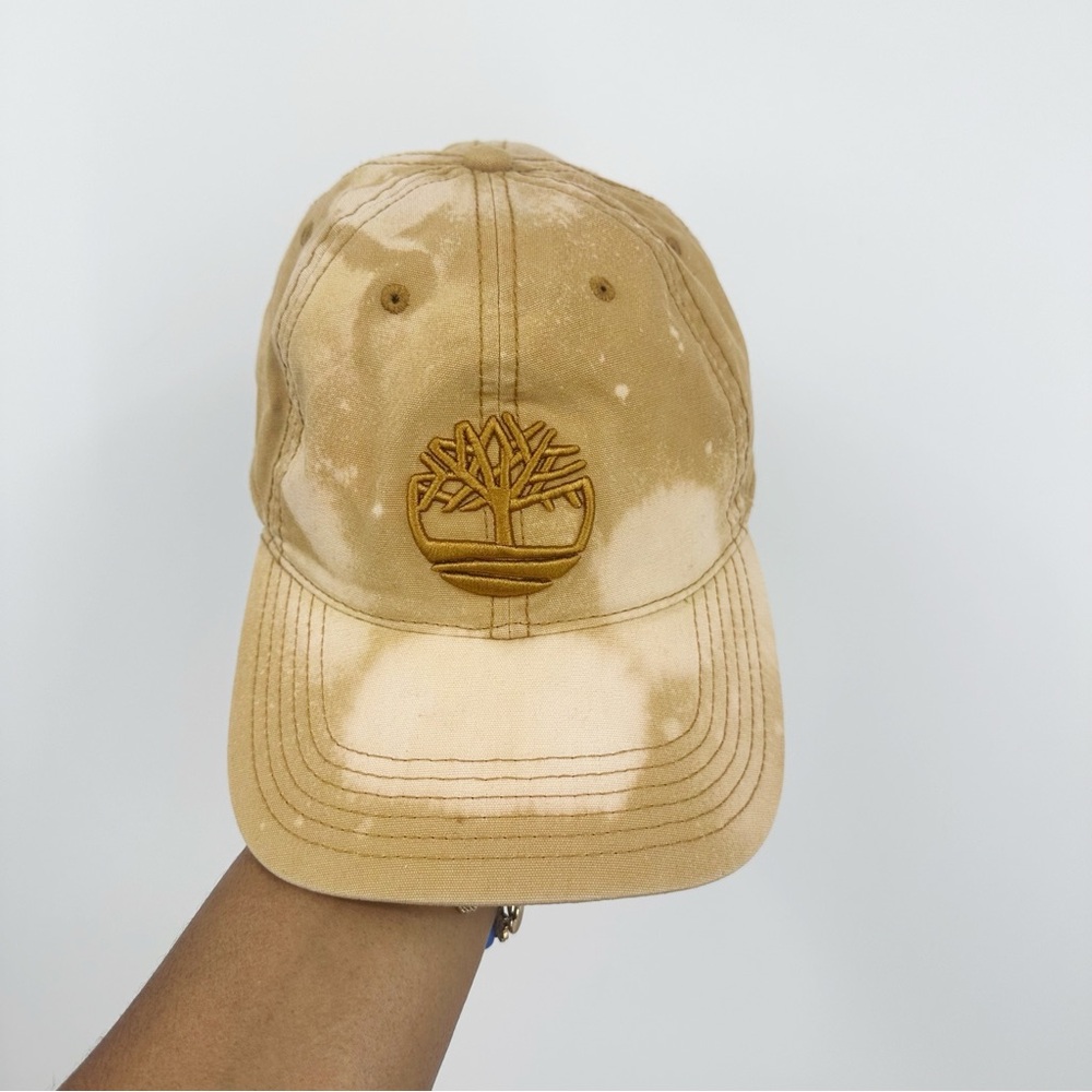 Timberland Custom Bleach Splatter Dad Hat OS Upcycled